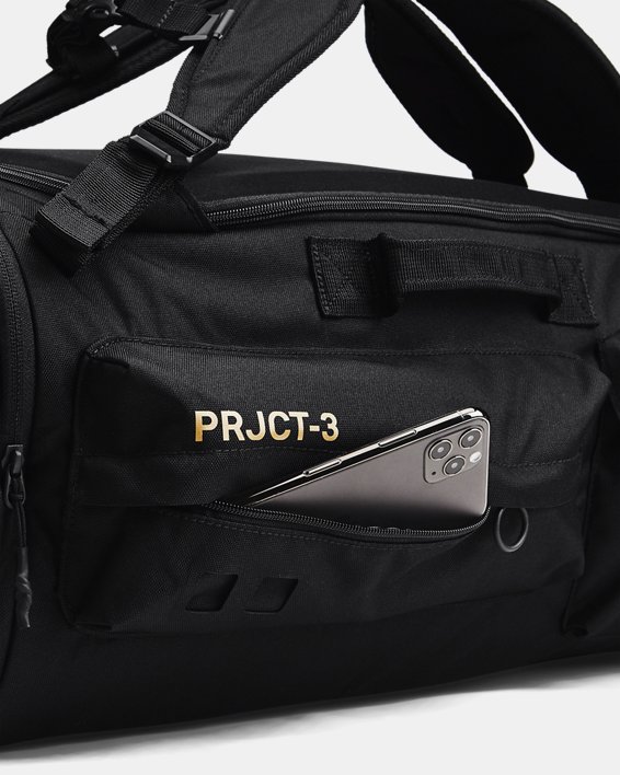Project Rock Duffle Backpack, Black, pdpMainDesktop image number 3